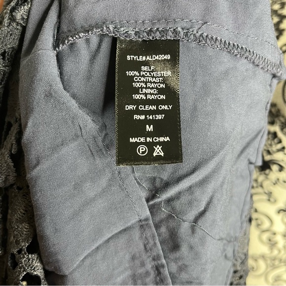 ASTR Navy Lace Midi Dress - Picture 9 of 9